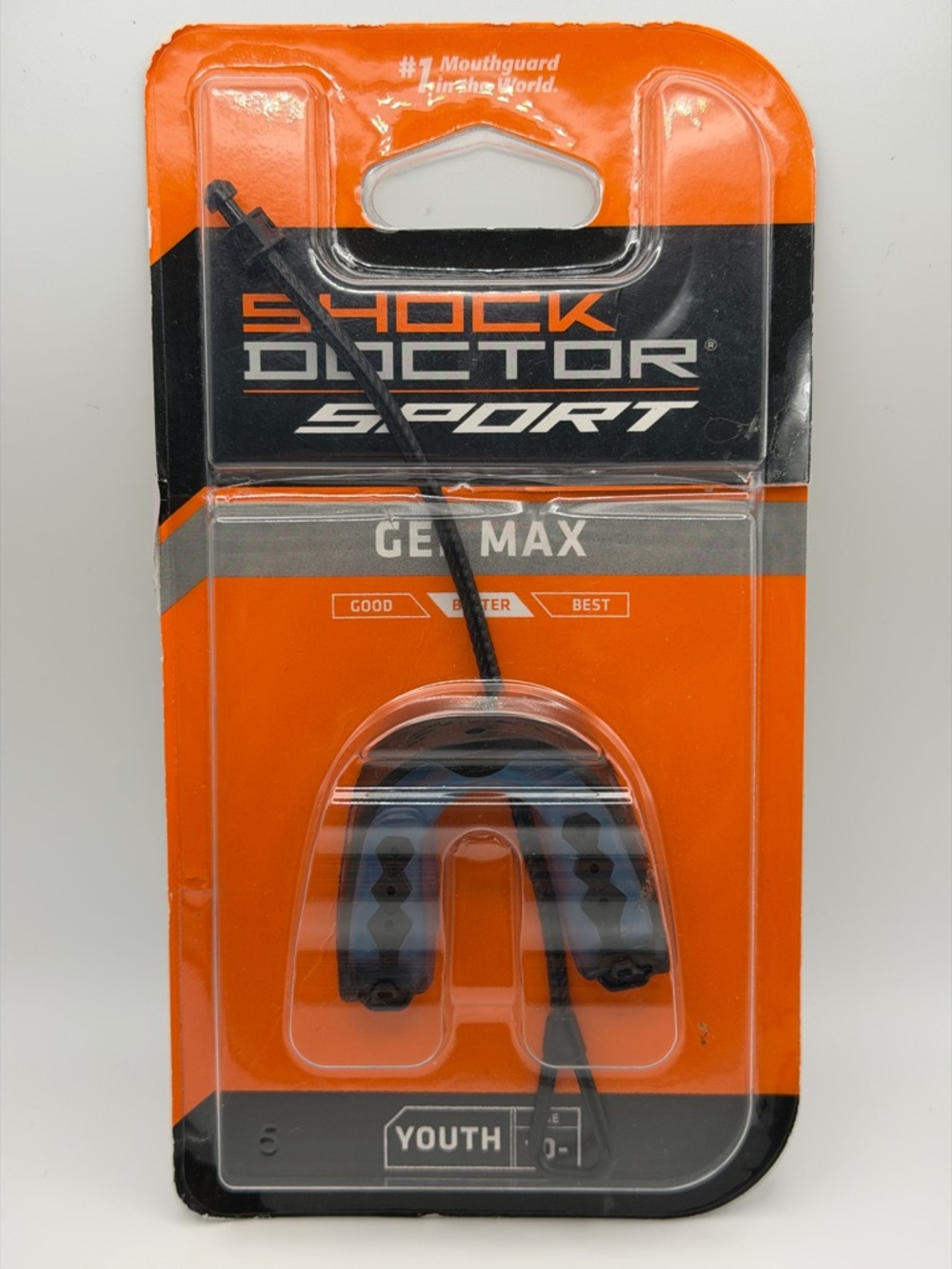 Shock Doctor Sport Gel Max Youth Mouthguard - Black & Blue 10-   A2